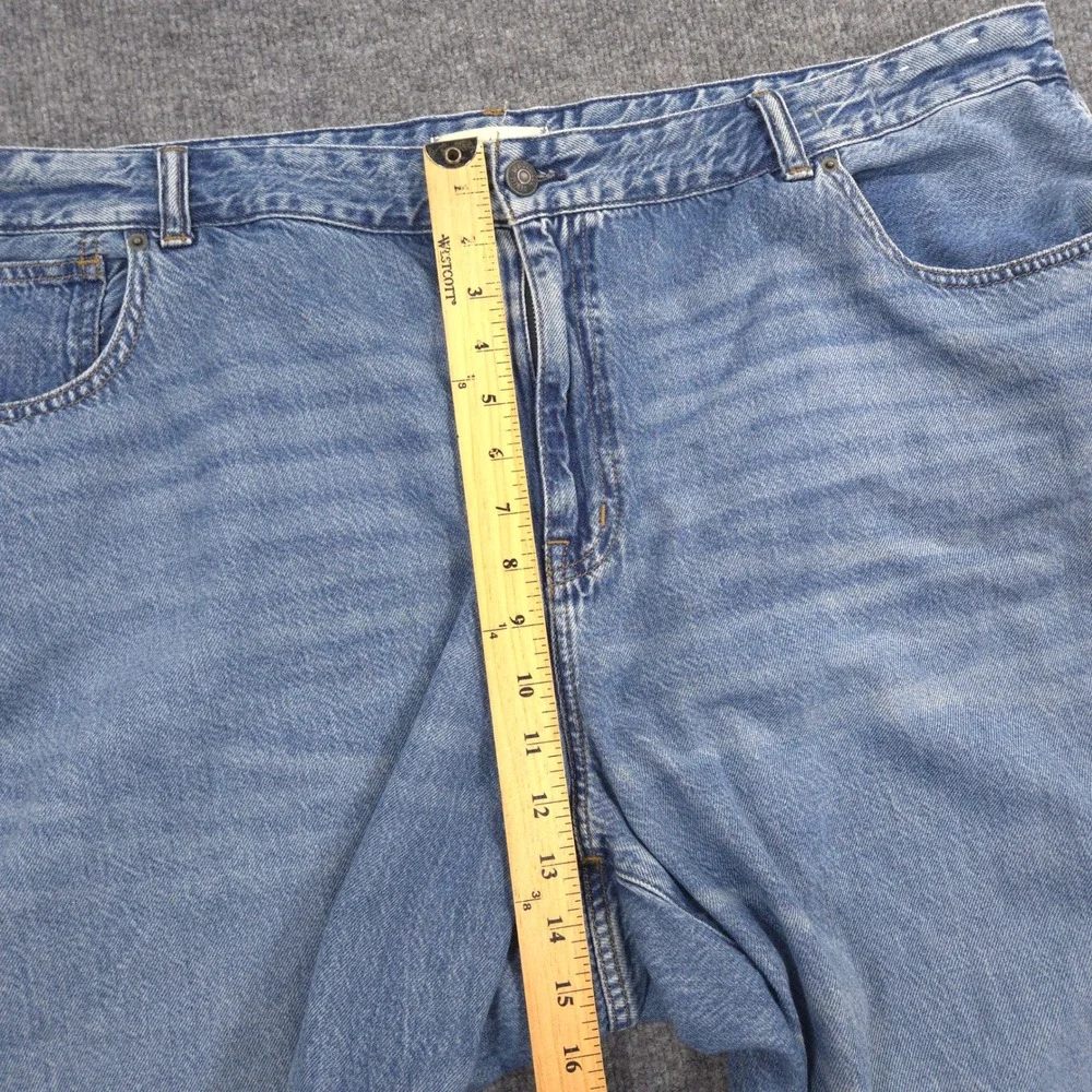 Madewell Jeans‎ Womens 24W Blue Superwide-Leg Whiskered Billings Wash Denim
